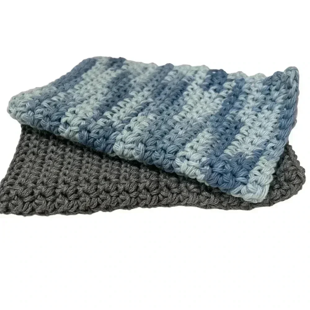 Hand Crocheted Washcloth/Dishcloth - Set of 2